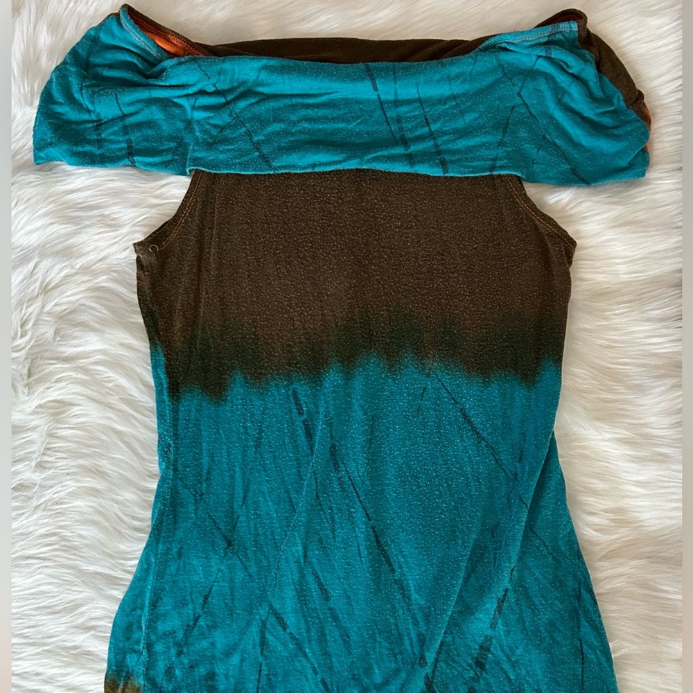 Stylish Teal and Brown Women's romper